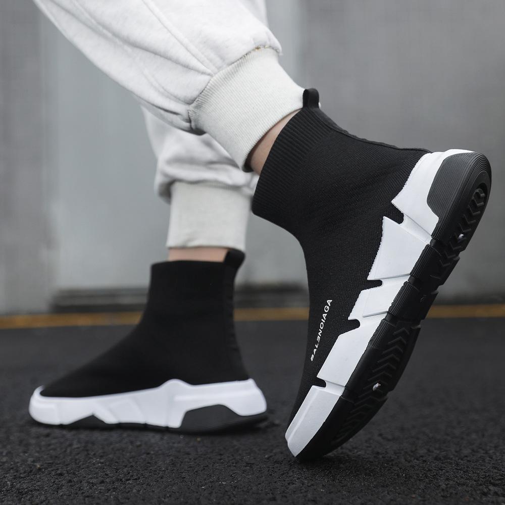 

Men s spring and summer fashion trend breathable mid-top short boots hiking simple flat-soled trendy shoes 39