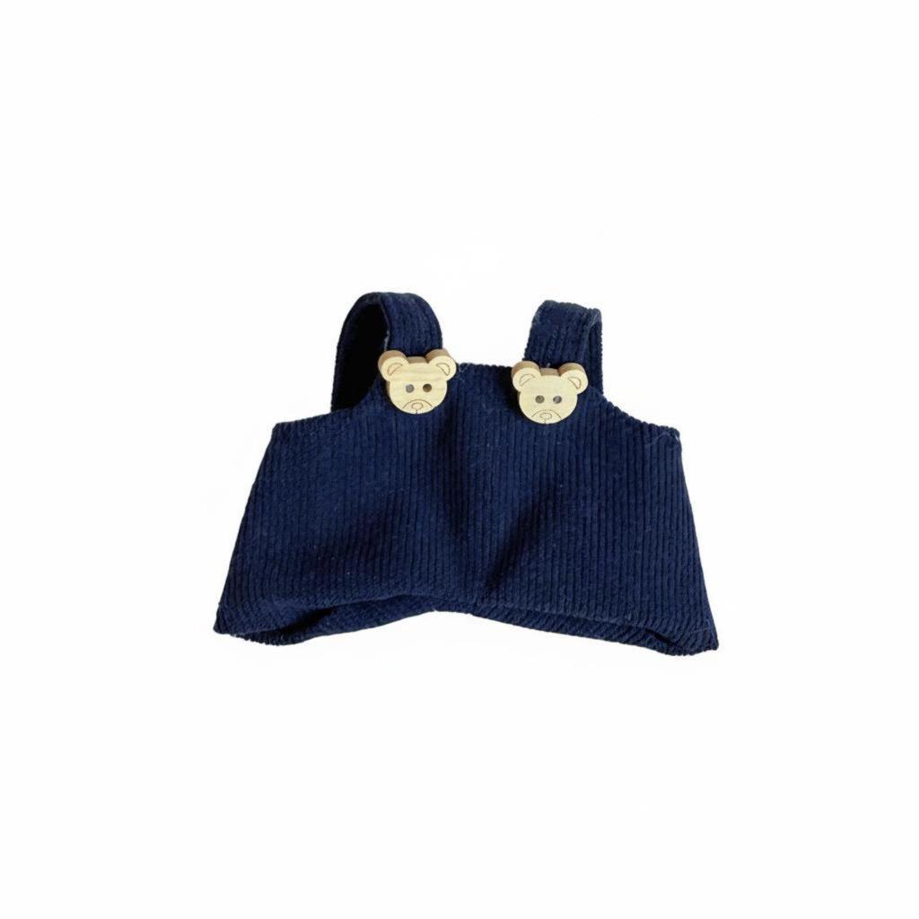 10cm Doll Outfit Handmade Overalls Cute Designs Soft Toy Suspender Trousers for Hobbyists Black
