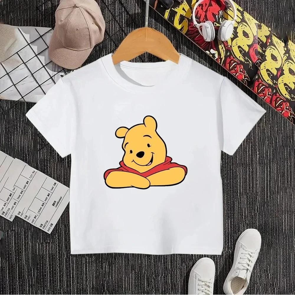 Disney Winnie the Pooh Children's T-Shirt Summer Short Sleeve New Hot-Selling Kids' Top