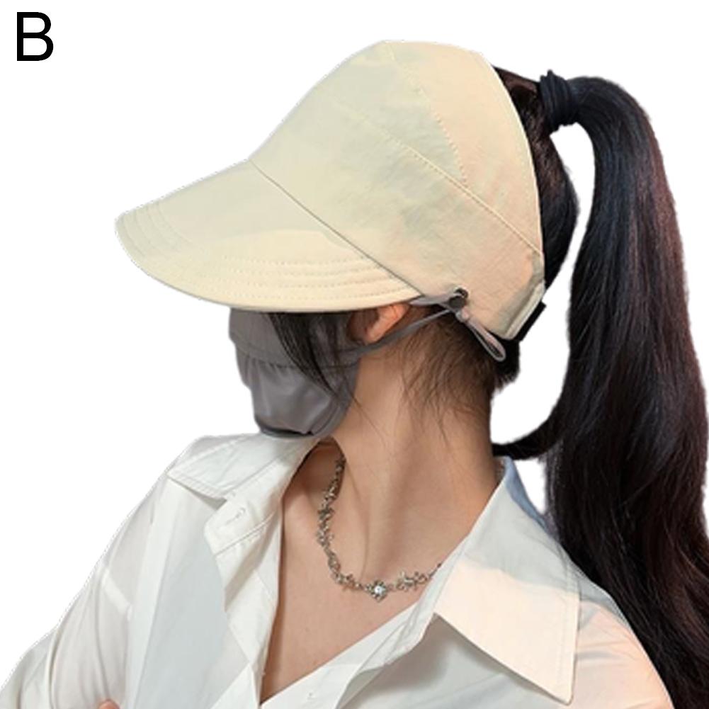 Quick Dry Hat Summer Empty Cap Women S Upgrade Can Hang Mask Outdoor Visor Thin Quick Dry Sunscreen Hat