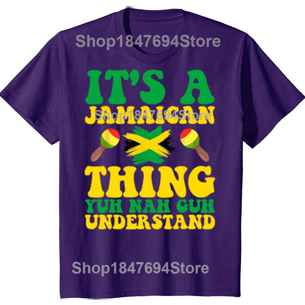 Funny Its A Jamaican Thing Jamaican 100% Cotton T-shirts Men Women's Fashion Casual Tshirt Loose Oversized Streetwear T Shirt
