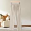 Ice Silk Loose Fit Elastic Pants for Women - Nine-Tenths Length, Summer Style, Ideal for Middle-Aged and Elderly
