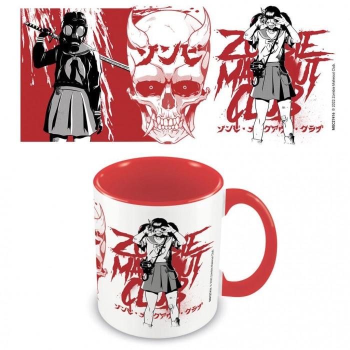 Caneca Caveira Demônio Zombie Makeout Club One Size vermelho/branco