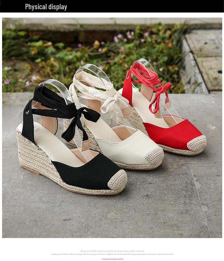 Sommer 2021 Damen Keilsandalen mit geschlossener Spitze