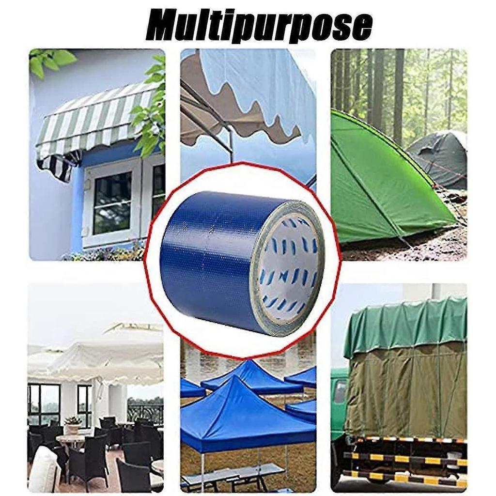 1pcs High Adhesive Tarpaulin Tape,tent Repair Tape, Universal Tarpaulin Awning Repair Tapes For Tarpaulin, Awning, Tent-5m