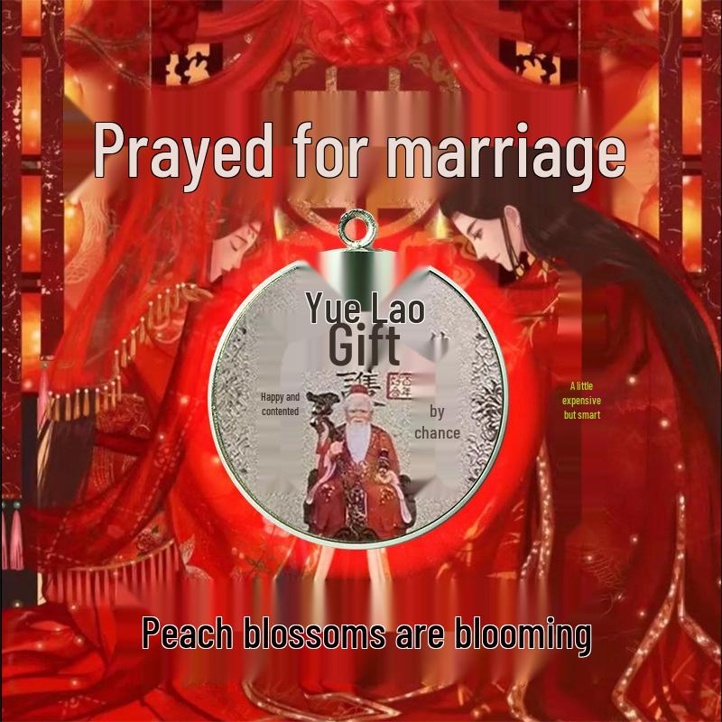 Dwustronna maskotka Błogosławionego Yue Lao: Amulet Harmonii i Małżeństwa