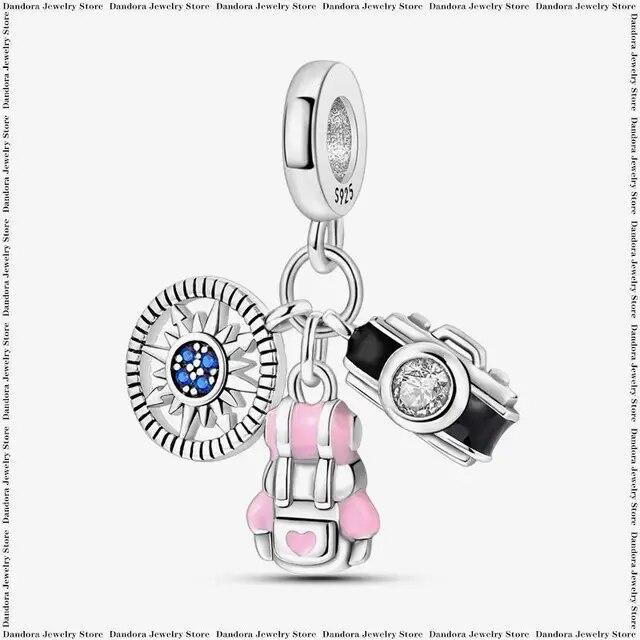 Three Piece Set Charm Beads Fits Charms Bracelet for Women 925 Silver Pendant Bead DIY Jewelry Gift