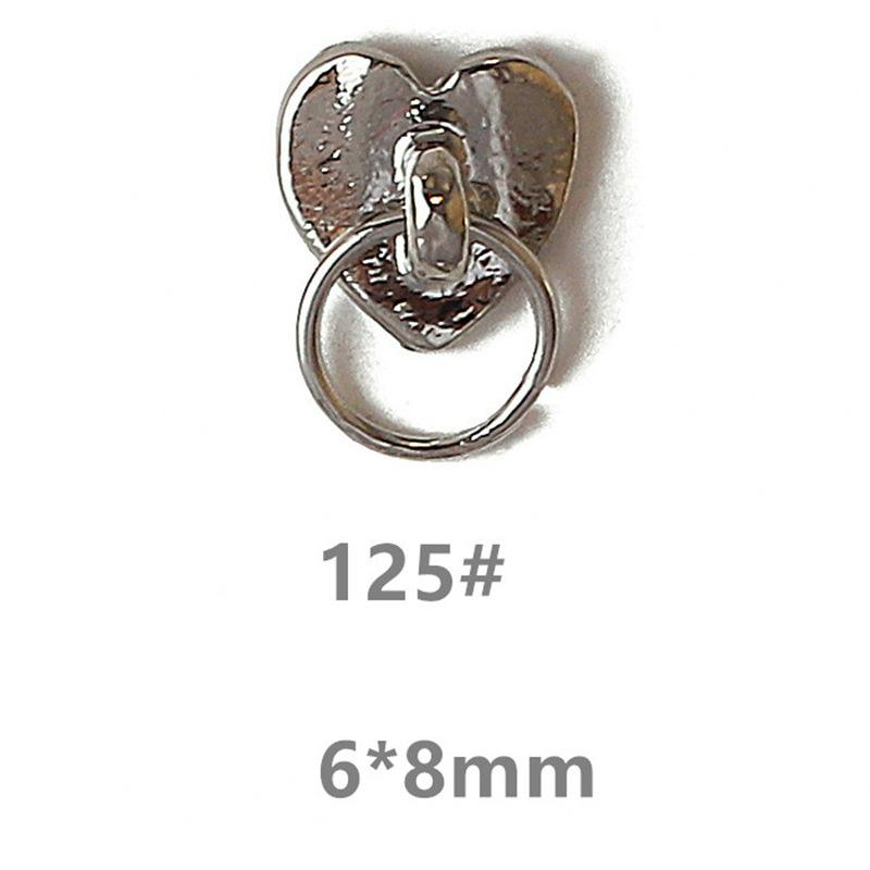 100Pcs 3D Punk Silver/White/Black/Gold Metal Parts Manicure Accessoire Nail Decoration Alloy Retro Circle Nails Art Charms