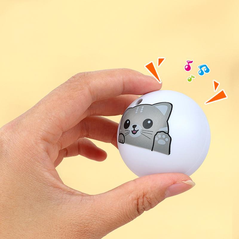 Cat Interactive Ball Training Kitten Electric Cat Ball Training Toy Kitten Touch Sounding Pet Squeak Toy Ball