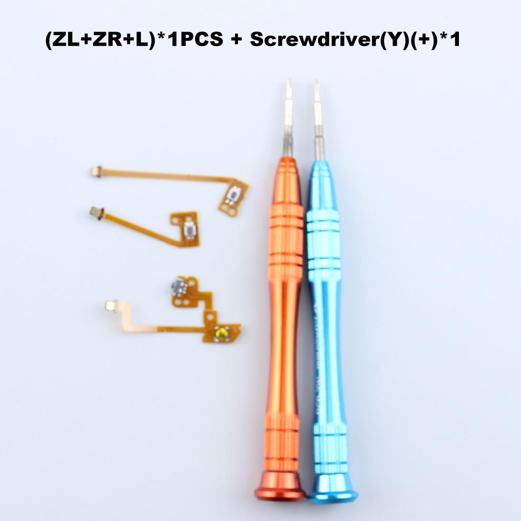 2pc Screwdriver + Flex Cable for Joycon Switch Strap Ribbon SL SR ZR ZL L Spare Parts for Nintendo Switch Repair Kit Accessories