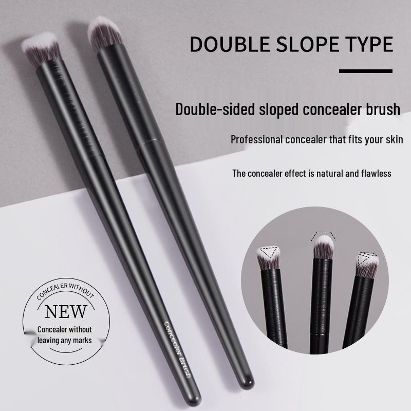 GECOMO 3D Double-Sided Concealer Brush - Perfect for Dark Circles, Acne Scars, and Blemishes.