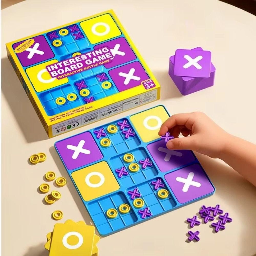 Montessori Montessori Puzzle Table Game Funny Nine-Square XO Game  Family Entertainment