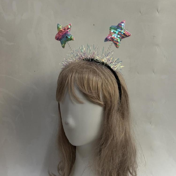 Star Headwear Breathable Hair Band Christmas Cosplay Hairband For Extended Wear Seasonal Celebration