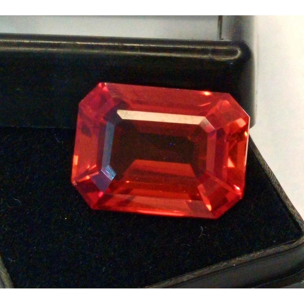 Stunning Mexican Fire Opal Natural Emerald Cut 15-17 Ct Certified Gemstone
