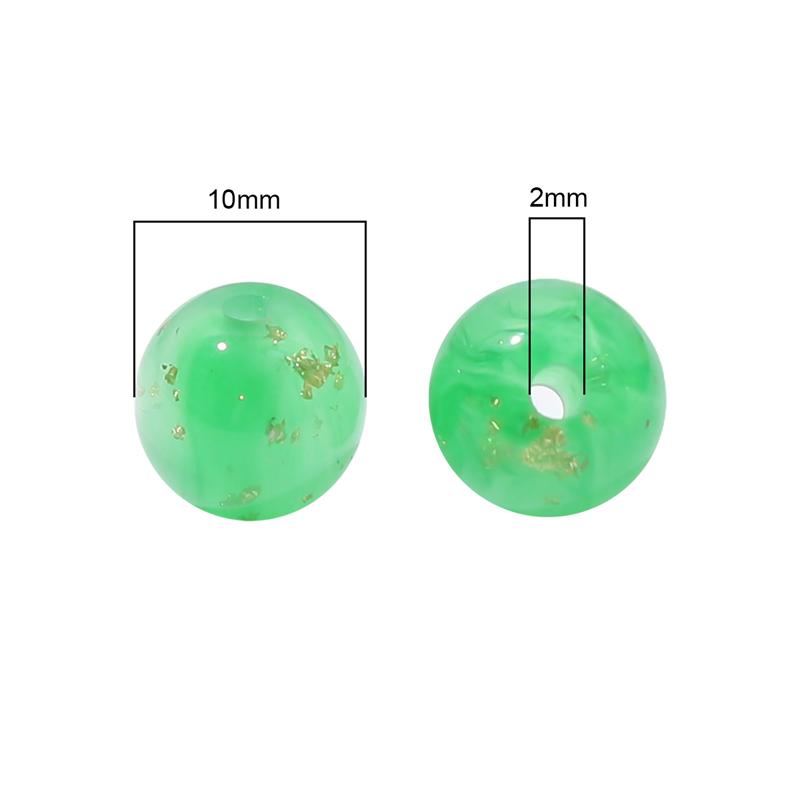 Resin Round Beads Pendant Charms for Jewelry Findings DIY Necklace Bracelet