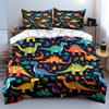 Dinosaur-Themed Colorful Kids Set Exquisite Three-Piece Bedding Set Gift For Kids And Adults