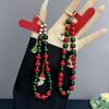 Neues High-End-Weihnachts-Handy-Lanyard: DIY Rotes und zweifarbiges Perlen-Armband