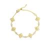 Medieval Style Vtage Micro-Inlaid Cross Flower Bracelet Bracelet, Exquisite Temperament, Advanced Sense, Old Money Style Stacked Jewelry