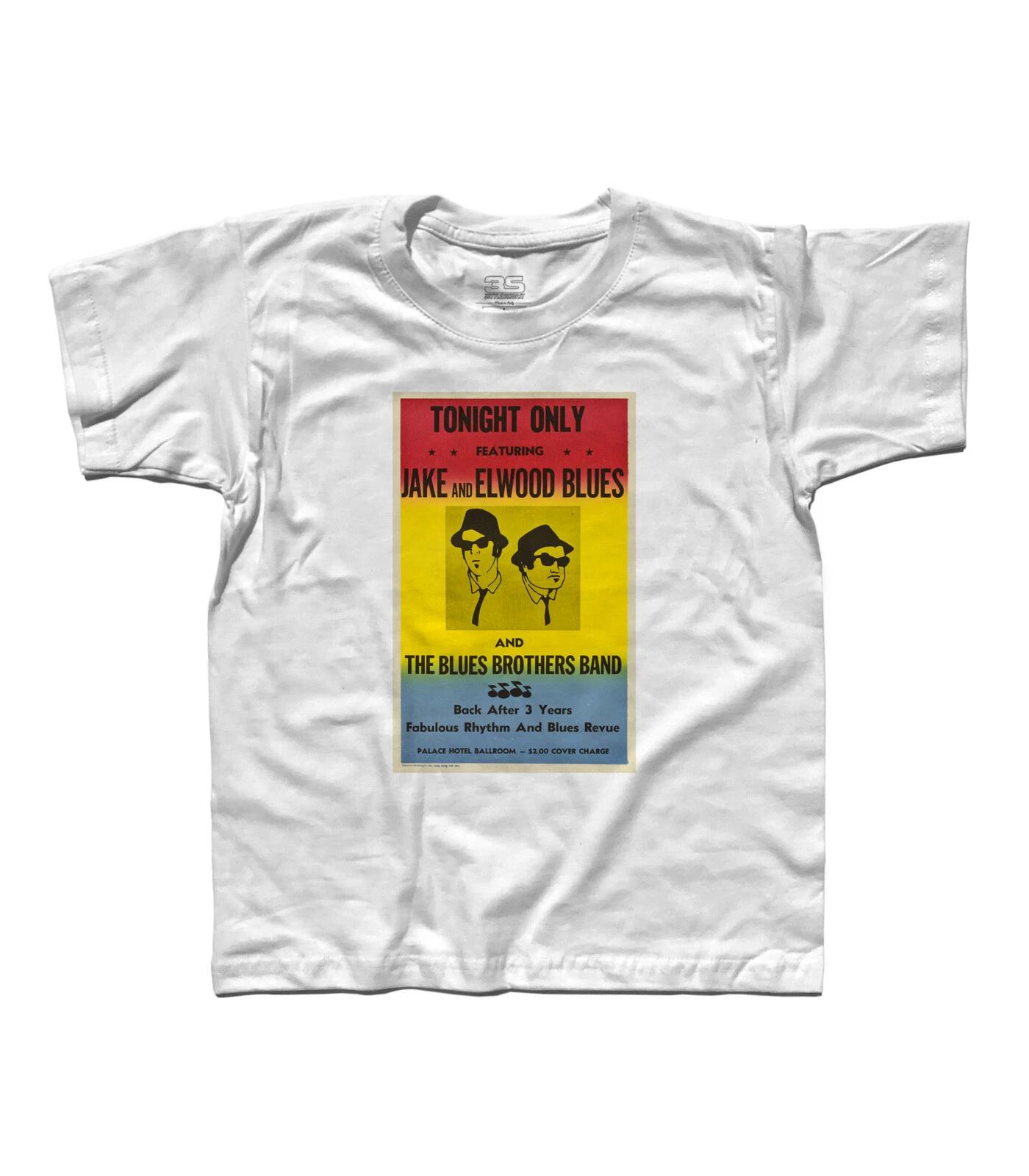 

Kind The Blues Brothers Band Jake And Elwood Concert Poster Cult T-Shirt- 160