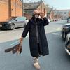 Winter men's and women's same warm cotton-padded clothes Korean version loose thickened cotton-padded clothes long knee-length down cotton-padde