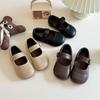 Girls' Korean Version of Retro Mori Small Leather Shoes 2025 Spring and Autumn New Children's Velcro Princess Shoes Soft-soled Single Shoes