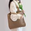 Wool Large Capacity Knit Shopping Shoulder Bag for Women Hollow Out Crochet Girls Tote Bag