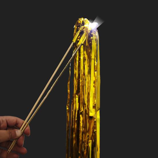 LED Fairy Wand with Tassels Multicolor Lighted Wedding Wands Stick Rain Strips Decorative Party