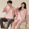Autumn Pure Cotton Couple's Long Sleeve Pajamas Set for Men and Women