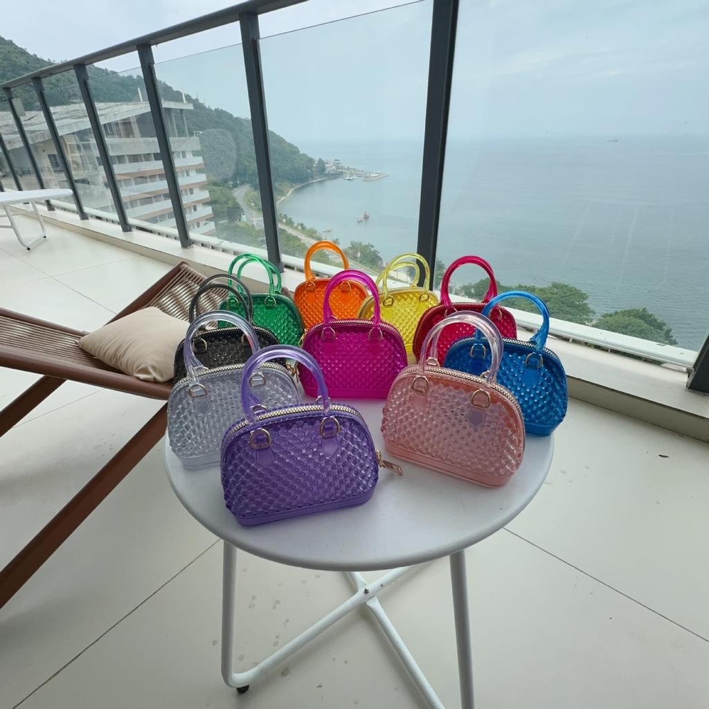 Fashionable Mini Shell Pearl Jelly Chain Crossbody PVC Material girls Shoulder Bag Stylish Summer Handbag from Mainland China