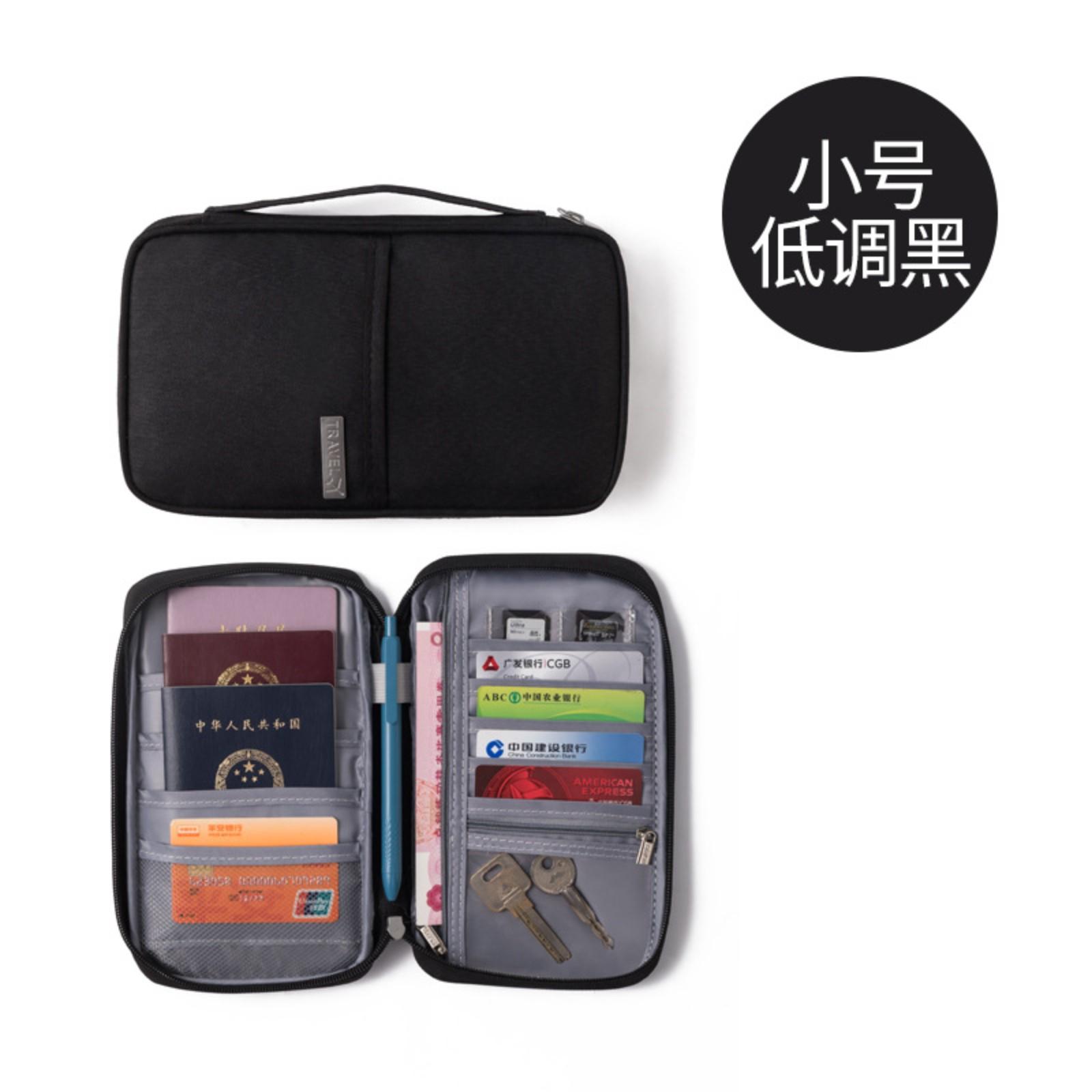 Passport Bag, Portable Document Storage Bag, Multifunctional Card Bag, Hand- Document Bag One Size