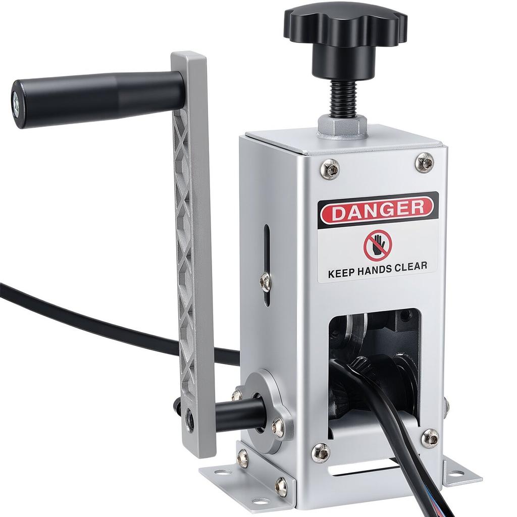 Manual Wire Stripper Machine, 1.5-30 mm, Copper Cable Stripper Tool, Hand Crank or Drill Powered Modes, Heavy-Duty Q235 Frame Wire Stripping Machine,