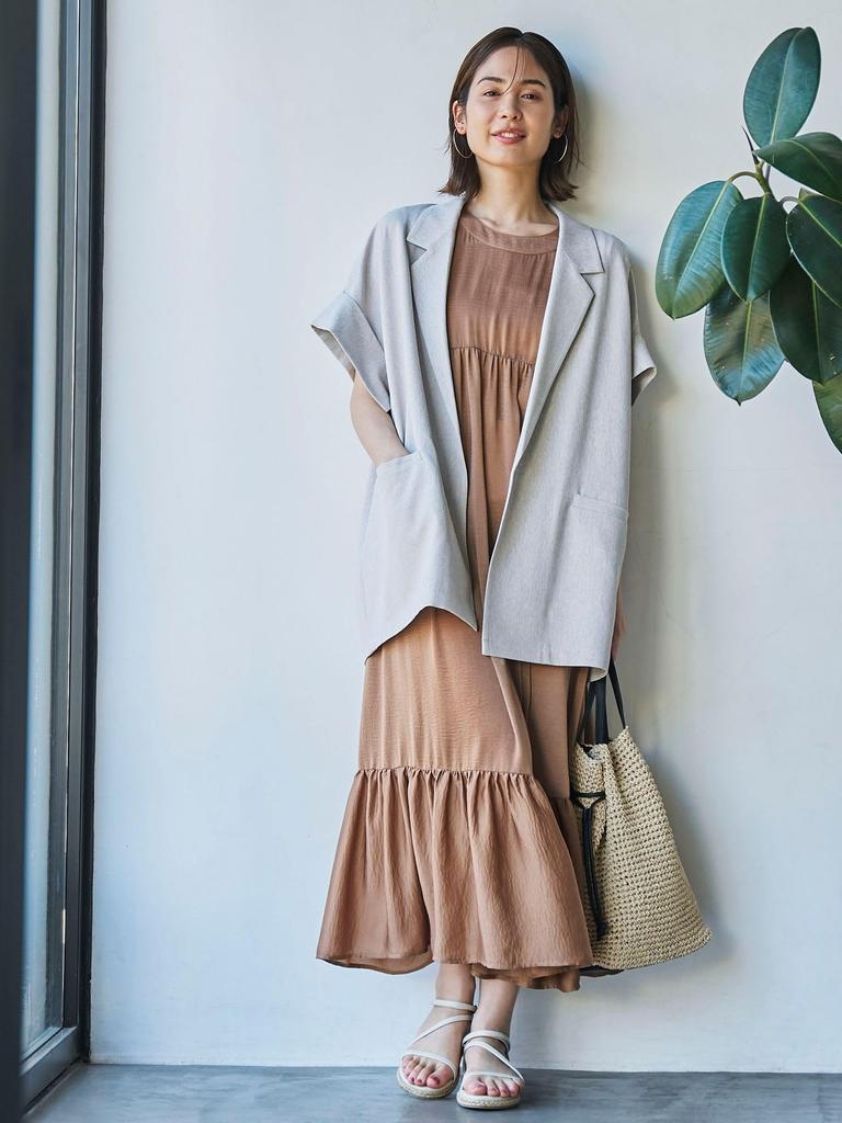 Cohen RONEL Linen-Like Half Sleeve Jacket, 76966430042, 2330 Beige (23), Small