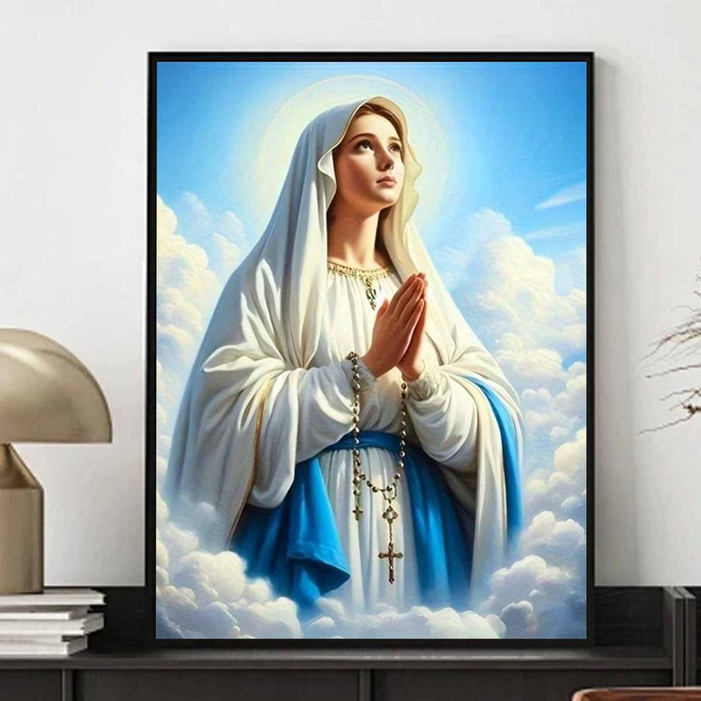 Diamond Painting Set  DIY 5D Full Diamond Virgin Mary Praying Religious Art Crafts for Home Wall Decoration