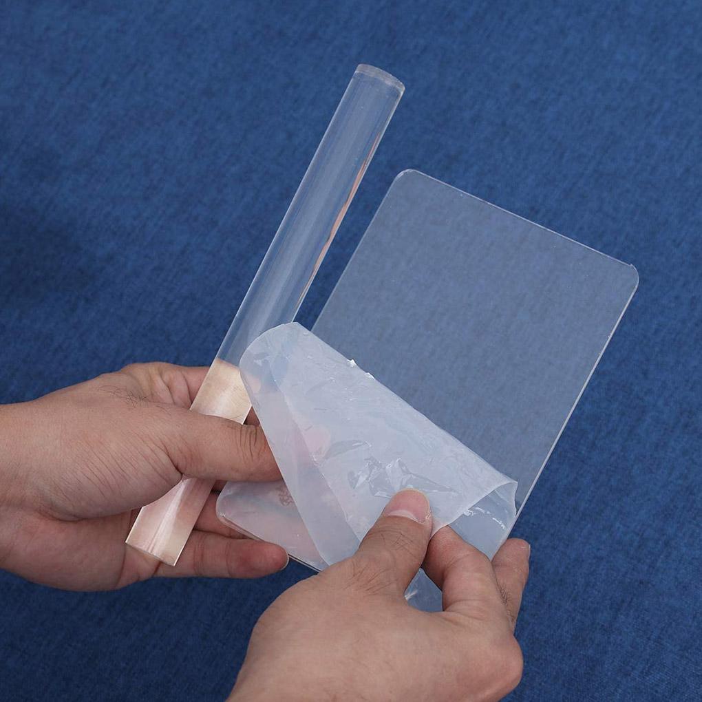 2 Pcs/set Clay Roller Rectangle Sheet Board Set Clay Rolling Pin Modeling Tool Kit Transparent