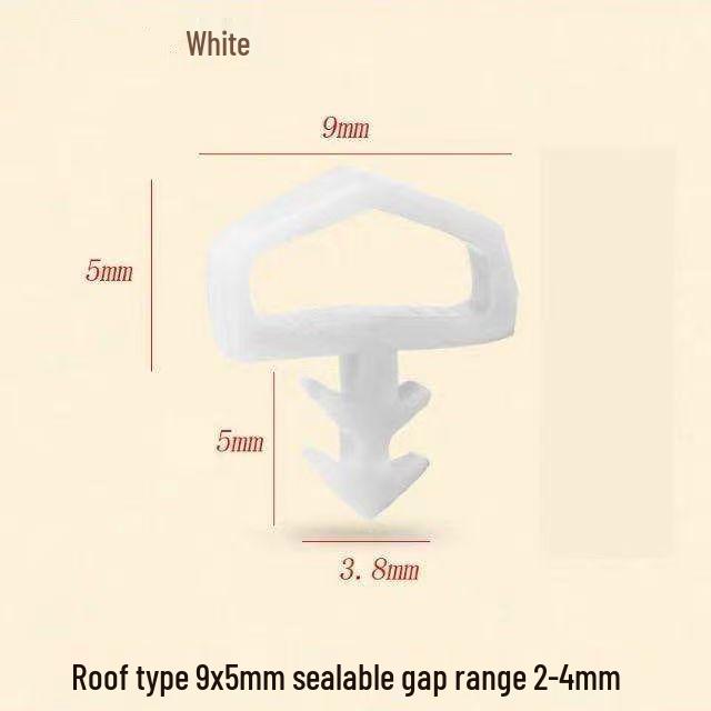 Wood Grain Interior Door Buffer: Anti-Collision, Dustproof, Soundproof, Slot-Type Rubber Sealing Strip