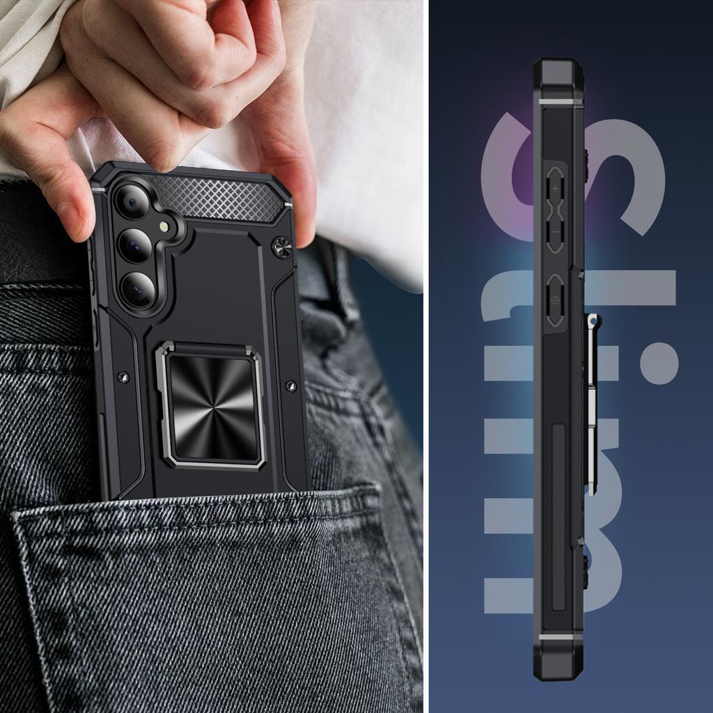 For Samsung Galaxy A55 5G Case Anti-Drop PC+TPU Kickstand Phone Cover