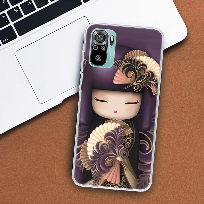 

Чехол для телефона Kokeshi Doll Kimono Girl для Xiaomi Redmi Note 10 Pro Max 10S 9 9S 9T 8 8T 11T 11S 11 5G 11E 7 6 5 4X Coque Cover Redmi Note 4 (4X)