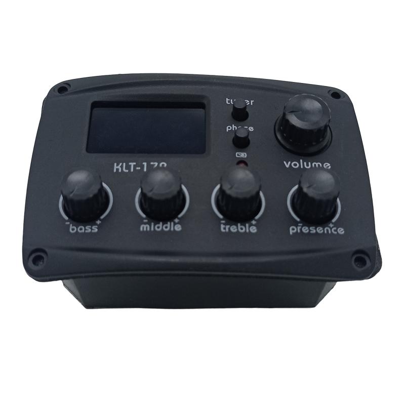 4 Band Preamp Equalizer Tuner Piezo Pick-up Acoustic Guitar Pickups Piezo Pickup with LCD Screen for Acoustic Guitars