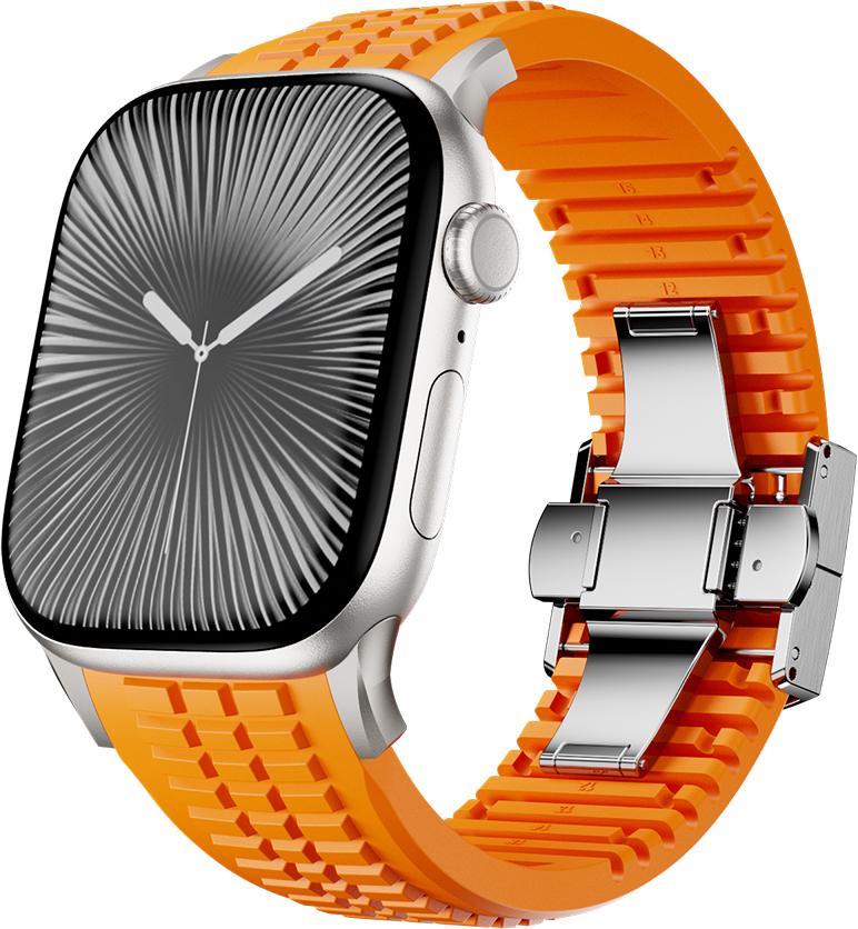 Silicone Band for Apple Watch Ultra 3 2 49mm Series 11 10 46mm Sports Strap for Iwatch 9 8 7 6 5 4 SE 2025 44mm 45mm Watchband