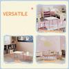 Children's Room Furniture Set with Table and 2 Chairs for Children Ages 3-8 with Star Pattern, Pink