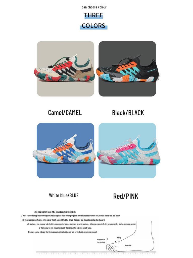 Unisex Sneldrogende Vijfvingerschoenen: Veelzijdig voor Wandelen, Strand, Fitness en Binnenactiviteiten