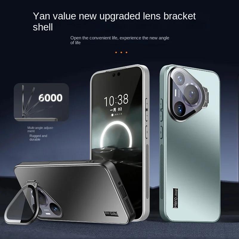 Case For HUAWEI Pura 80 Ultra Camera Lens Protection Invisible bracket Holder Shockproof Cover for Pura 80Pro + Matte Bumper Shell