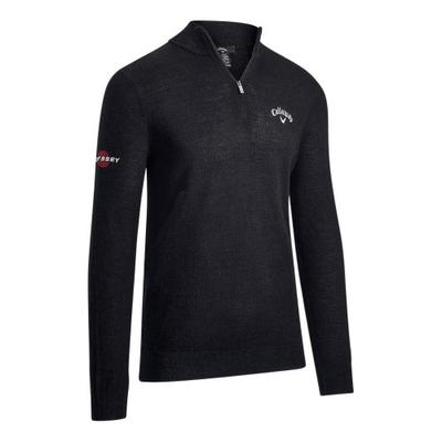 Mens Fine Knit Quarter Zip Jumper