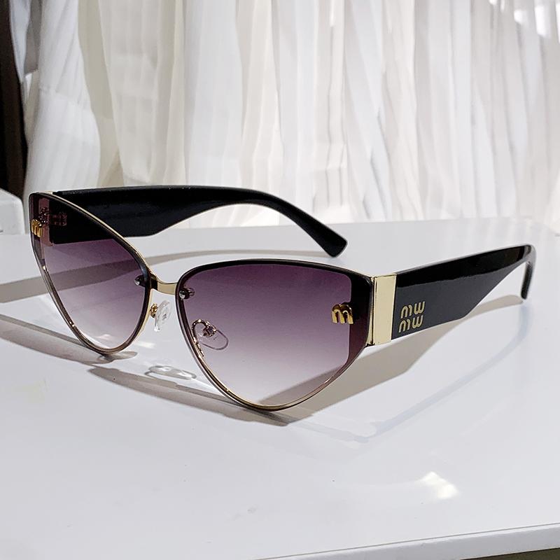 New M Letter Cat Eye Sunglasses Internet Celebrity Ins Same Retro Sunglasses Women'S Trendy Sunglasses 90315