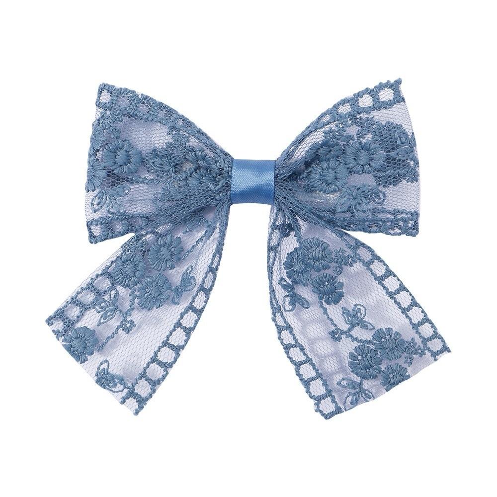 Fashion Baby Girls Hair Clips Handmade Bows Hairclips Lace Cutout Bowknot Hairpin Hair Accessories