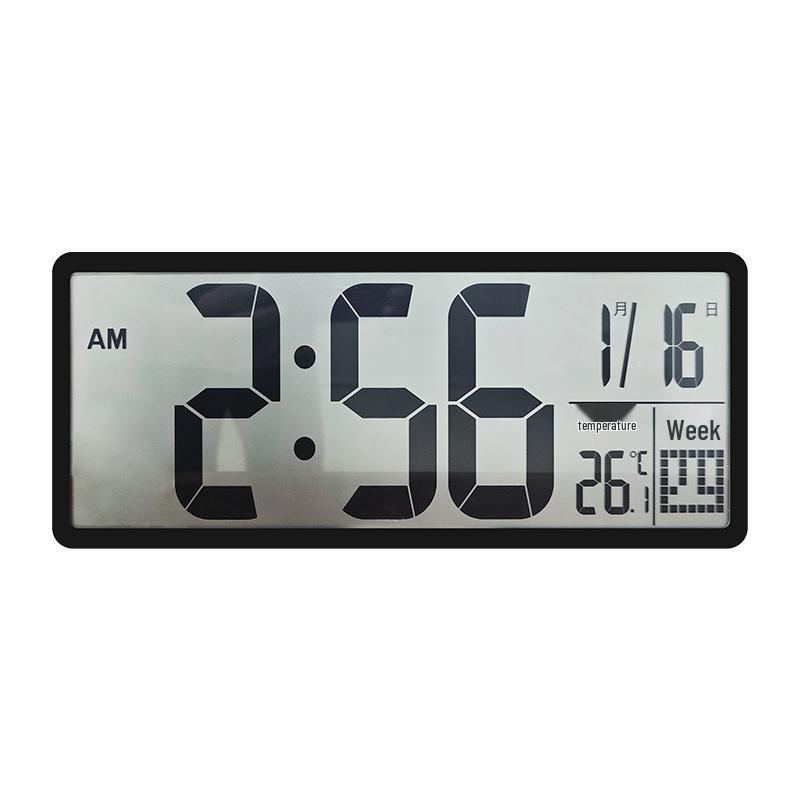 Creative Multifunctional LCD Wall Clock – Modern Large Screen Alarm Clock for Living Room