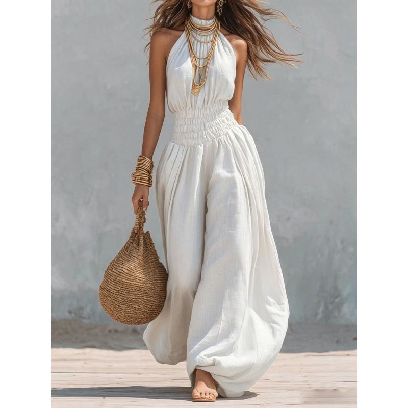 Europe and the United States cross-border TK Amazon Temu hot summer fashion street style sleeveless neck bloomers jumpsuit women