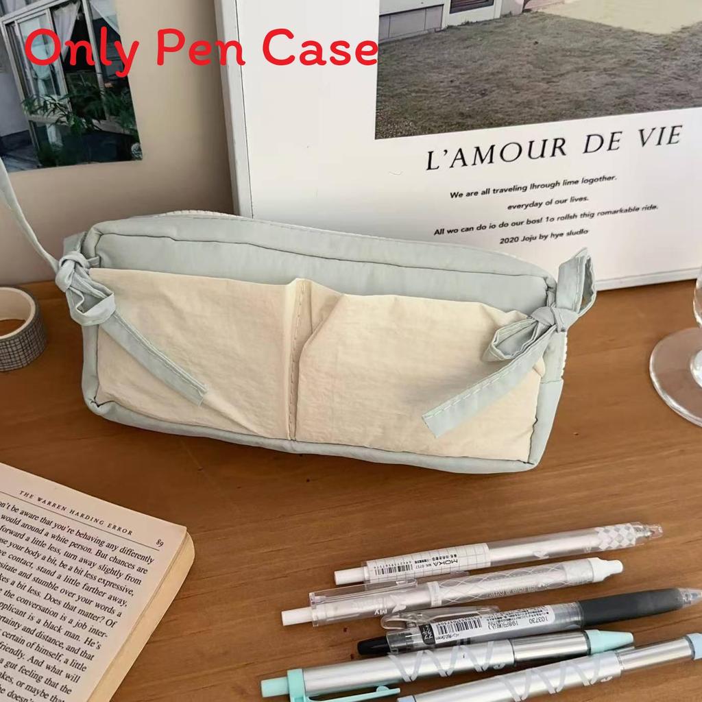 Canvas Cloud Ribbon Butterfly Pencil Case With Large Capacity For Students And School Supplies