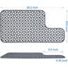 JUSTOGO Silicone Sink Mat, Left & Right Drain Sink Protectors for Kitchen, Non-slip Heat Resistant Grid Kitchen Accessory (28.2''x 14.2'')