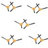 AEE4-10Pcs Side Brush For Ecovacs Sweeper N79 N79S Lele DN620 Magic Card Side Brush Robot Spare Parts Accessories